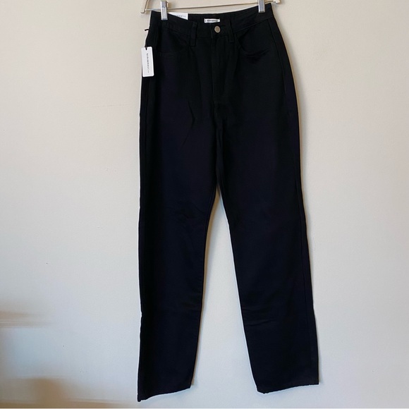WEWOREWHAT women’s black rigid denim mom jeans in jet black size 27 NEW - Picture 3 of 8